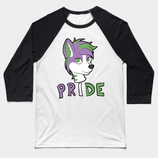 Genderqueer Pride - Furry Mascot Baseball T-Shirt